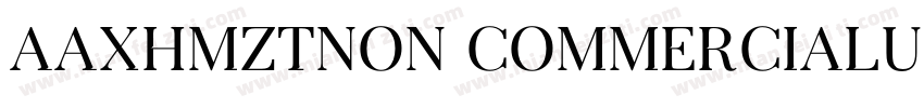AaXHMZTNon CommercialUse字体转换